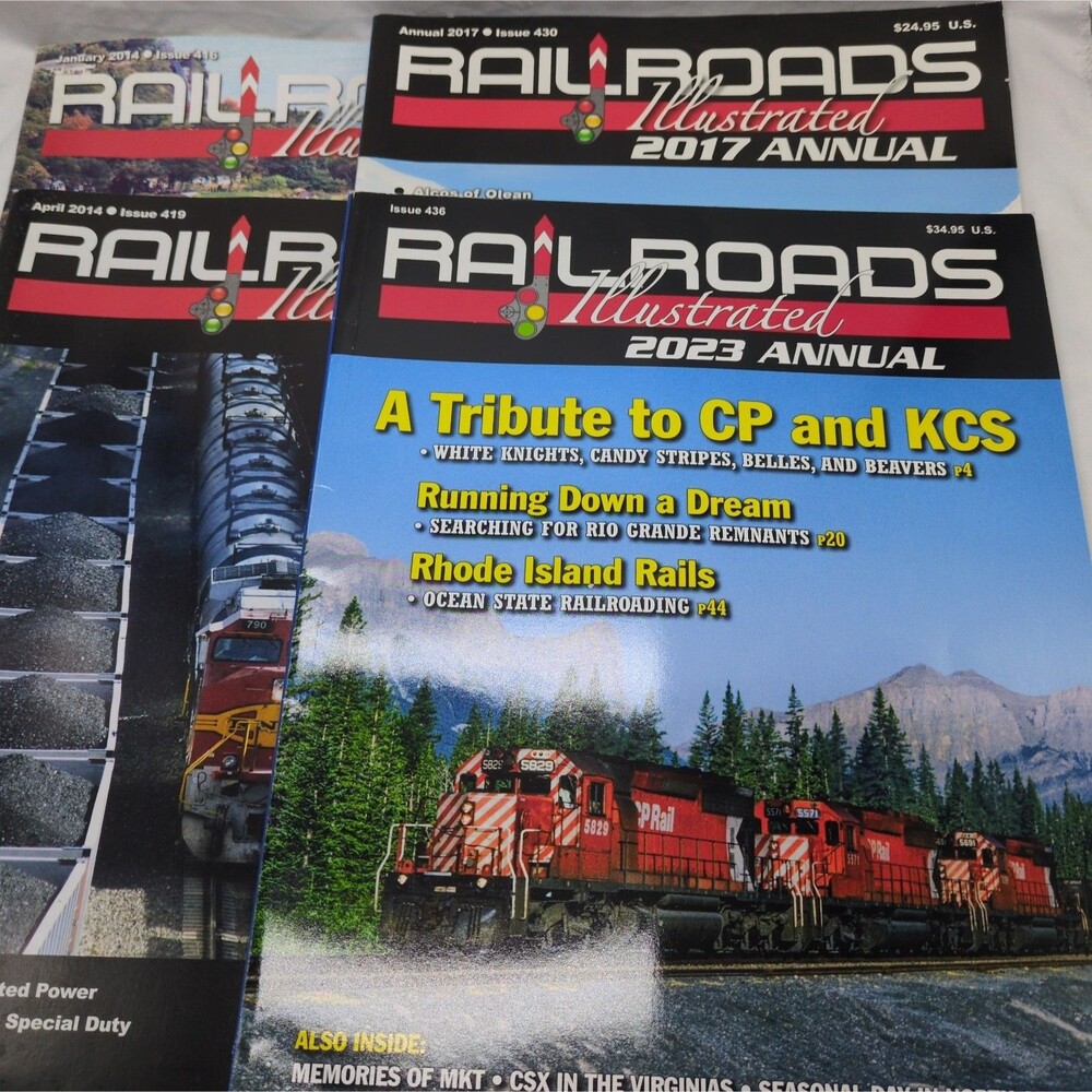 (4) Railroads Illustrated Magazines